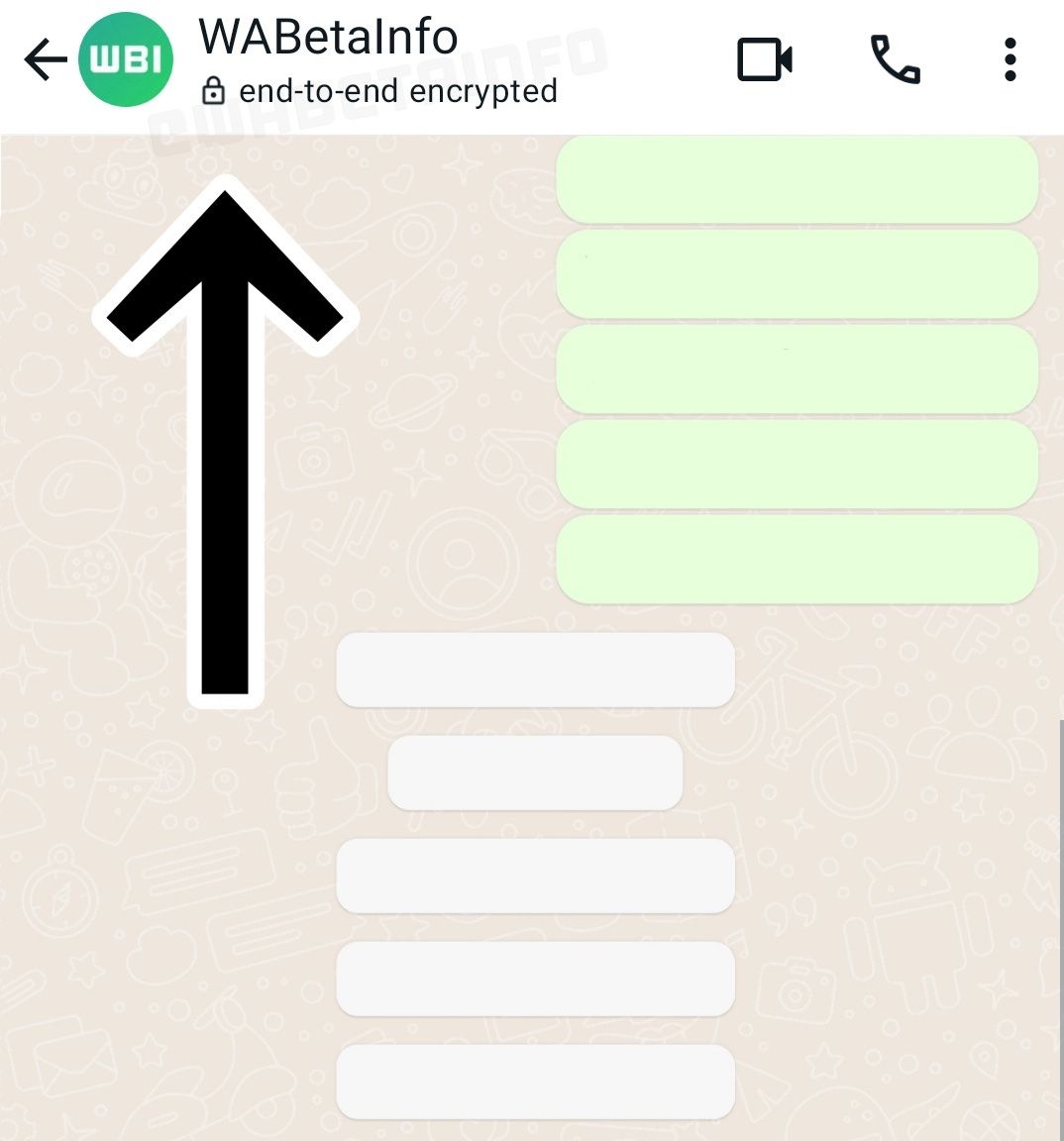 Uma captura de tela do novo texto criptografado de ponta a ponta no WhatsApp beta para Android