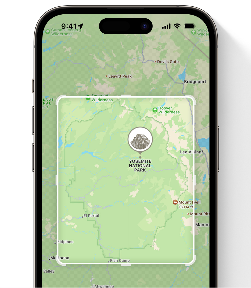O Apple Maps abre no iOS 17 com a opção de baixar um mapa local. 
