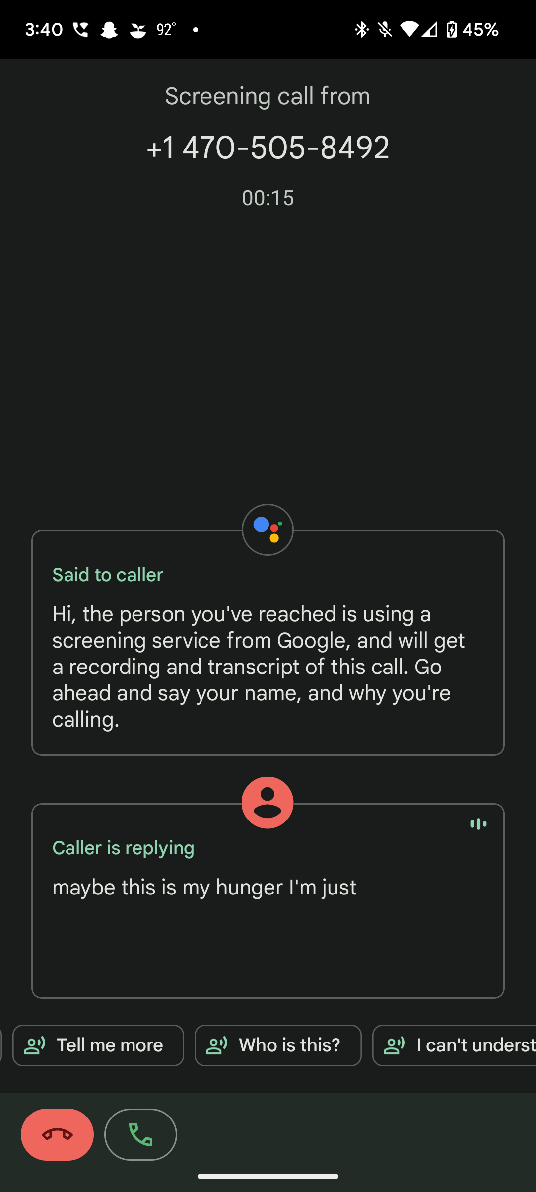 Recurso de triagem de chamadas do Google Pixel
