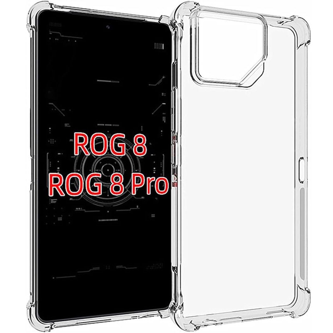 Capa de TPU Aikukiki para Rog Phone 8 Pro, vistas frontal e traseira