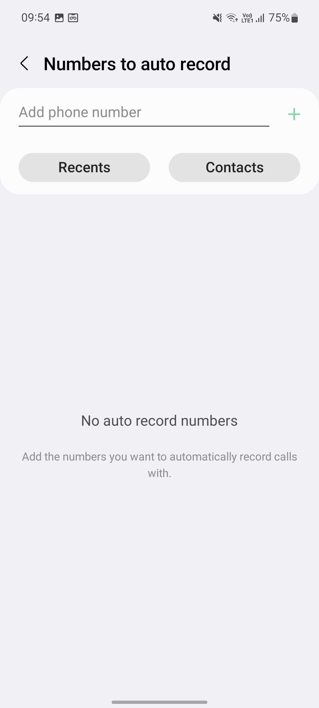 adicione números para gravar em telefones Samsung