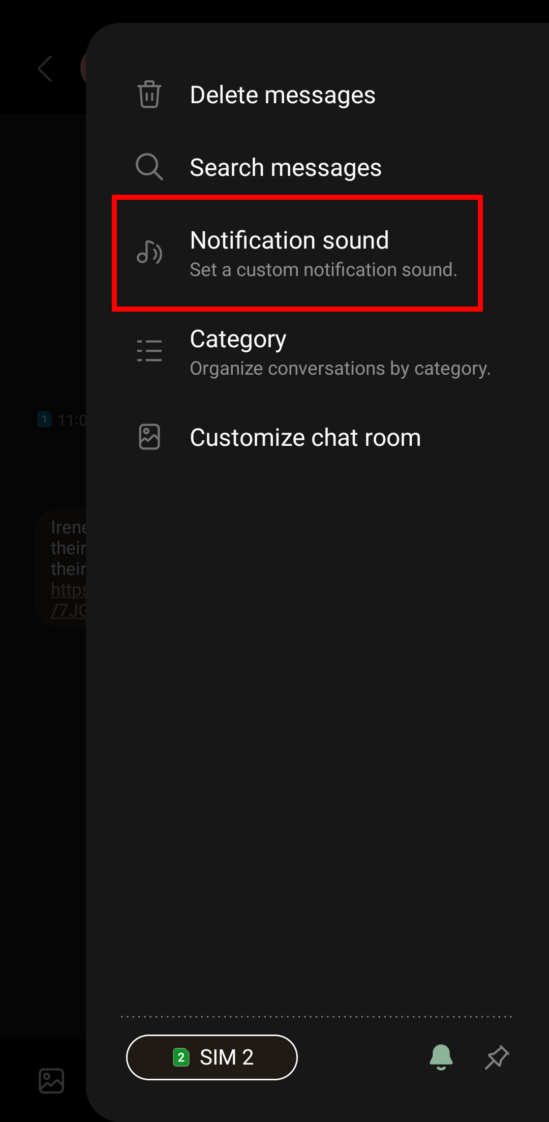 Definir um som de notificação personalizado para um contato no Samsung Messages 