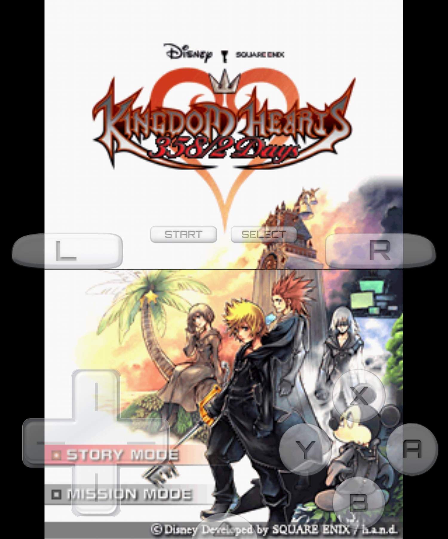 Kingdom Hearts 358/2 dias rodando no DraStic em um Galaxy Z Fold 5.