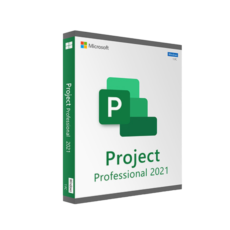Microsoft Project 2021 Professional em fundo branco 