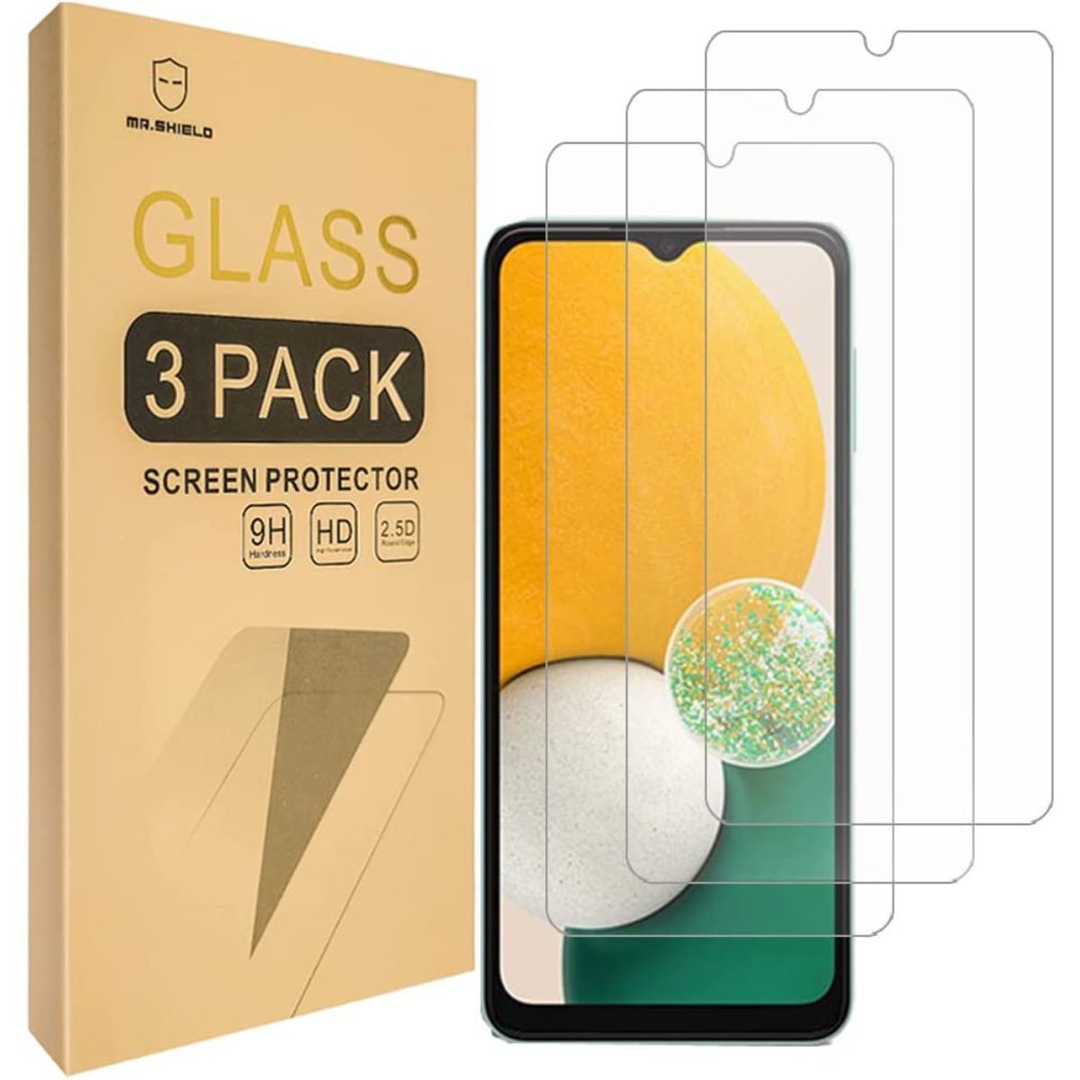 Protetor de tela de vidro temperado Mr.Shield para Samsung Galaxy A14