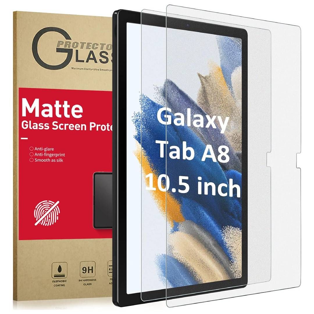 Uma renderização do protetor de tela anti-reflexo Ambison Matte Glass do Galaxy Tab A8