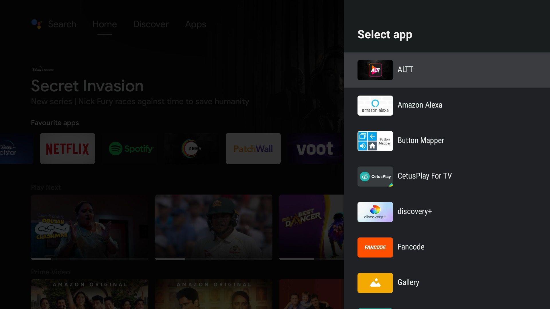 Adicione aplicativos na Android TV