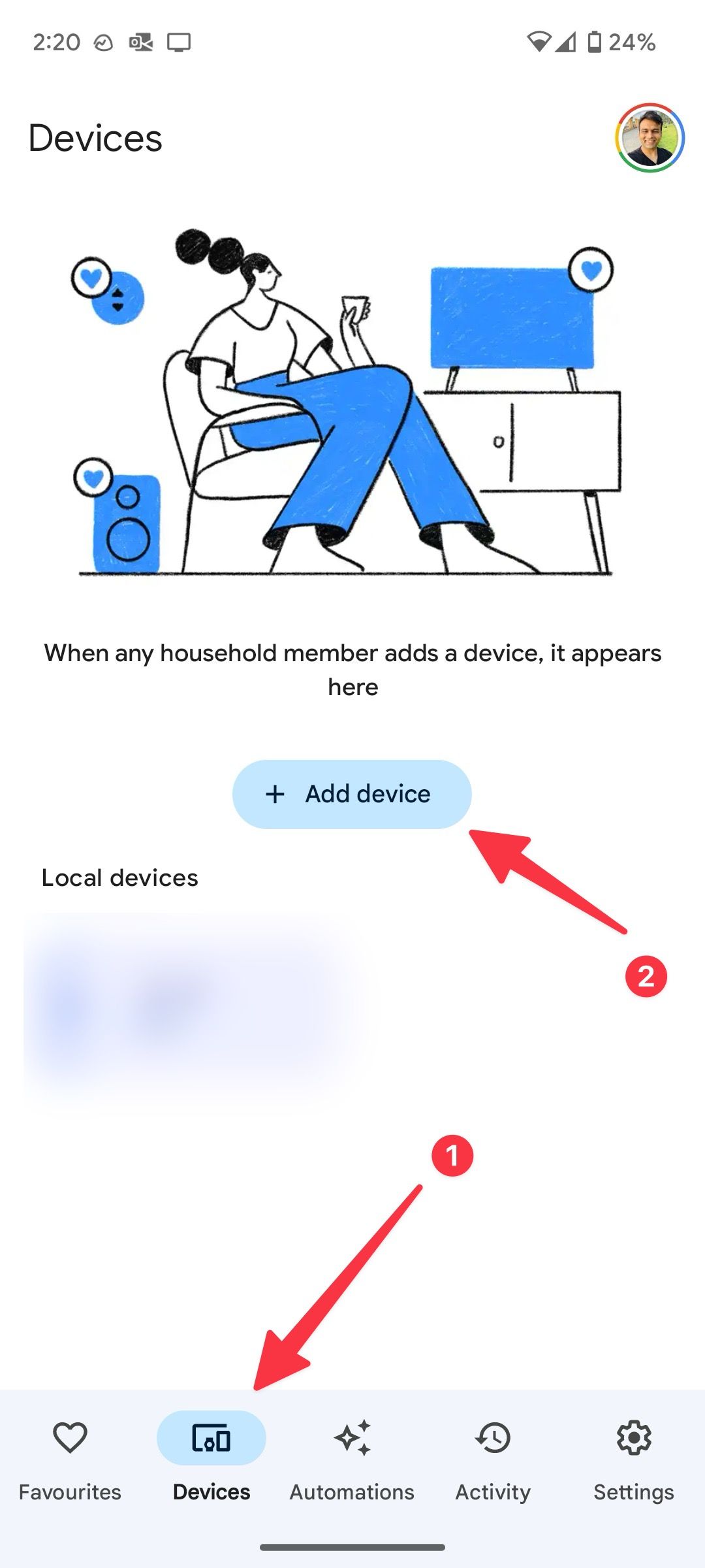Adicionar dispositivo no Google Home