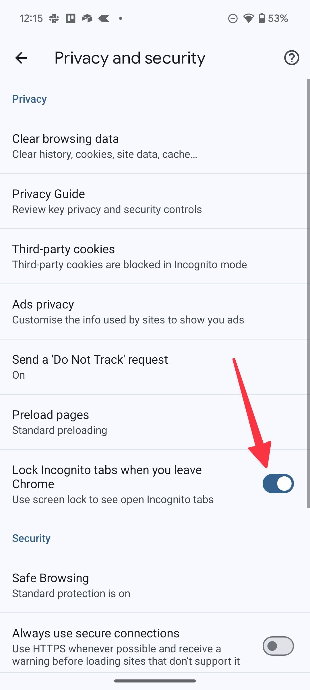 bloquear o modo de navegação anônima no Chrome para Android