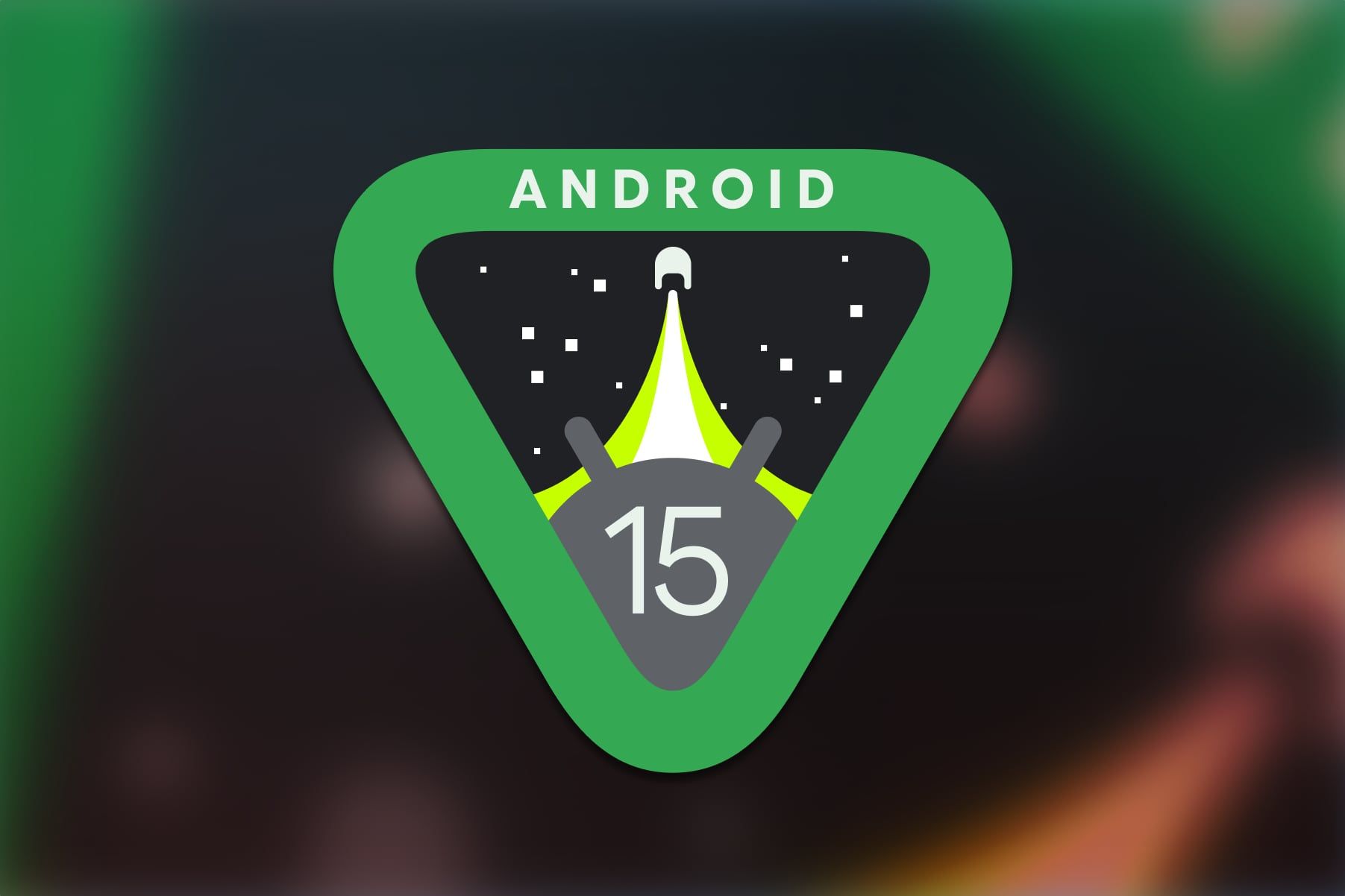Selo oficial do Android 15