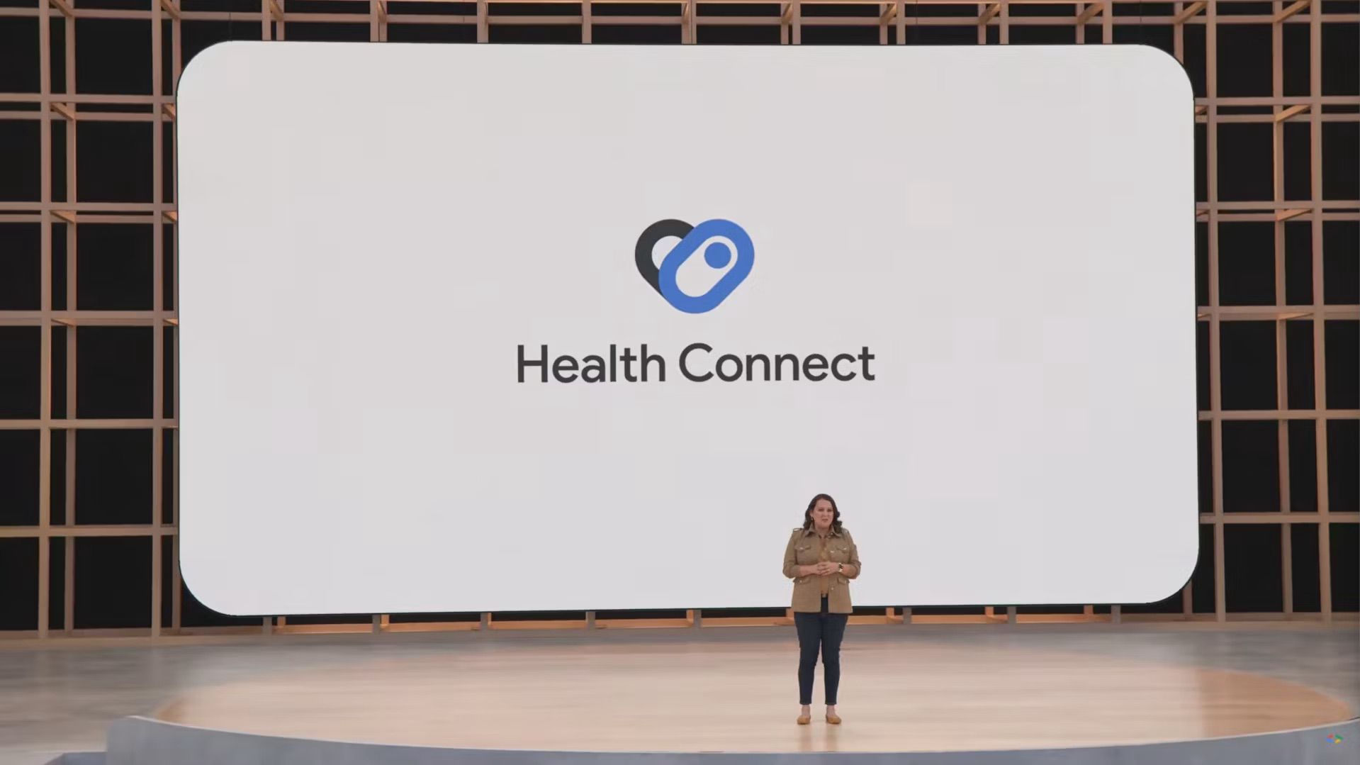 Imagem de uma apresentação do Health Connect