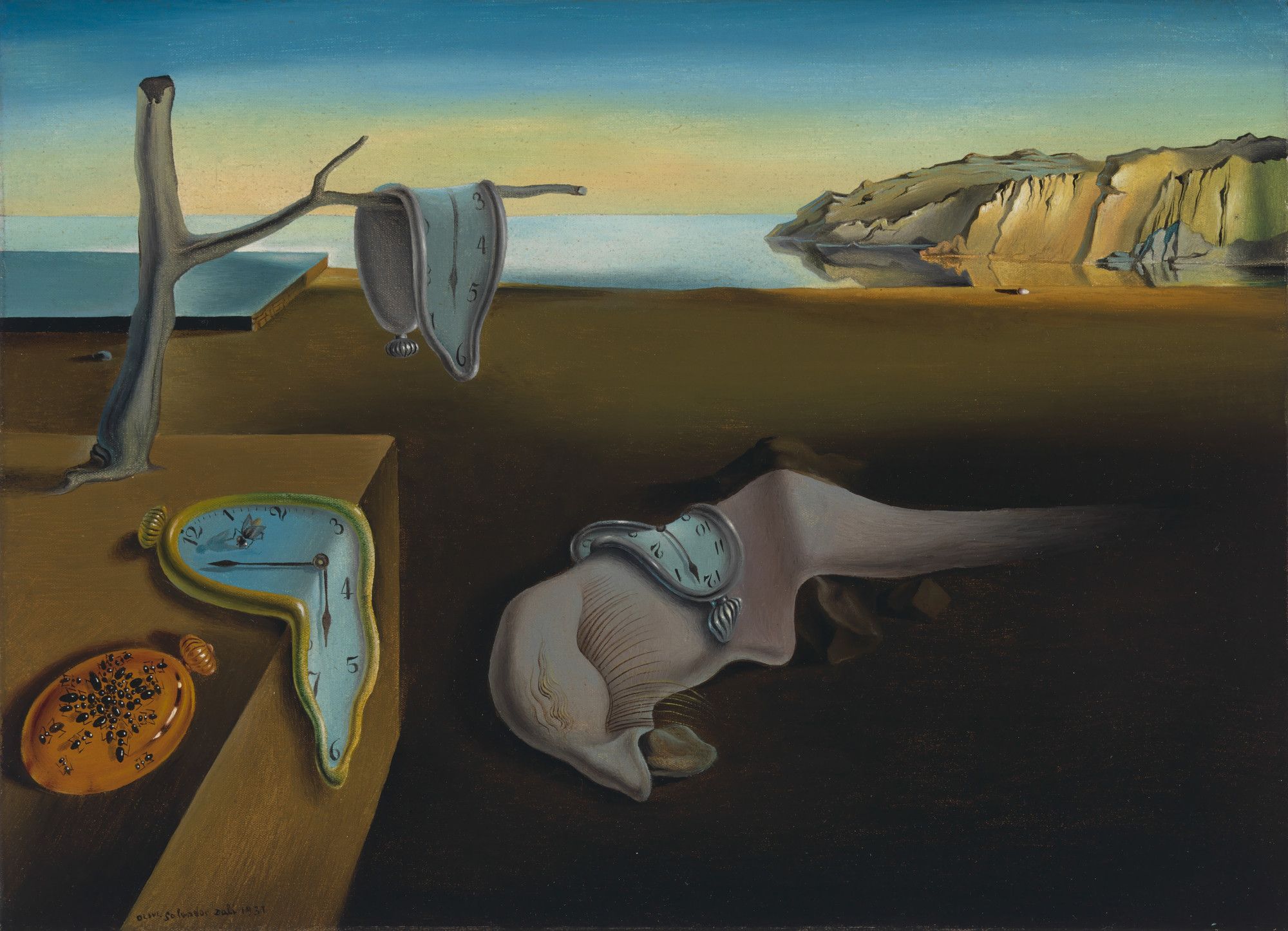 Pintura de Salvadore Dali de 1931 intitulada A Persistência da Memória