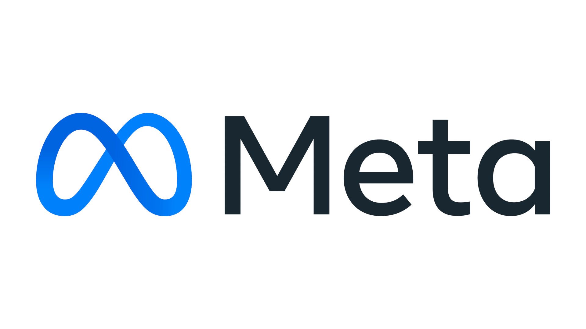 O logotipo Meta aparece em um fundo branco