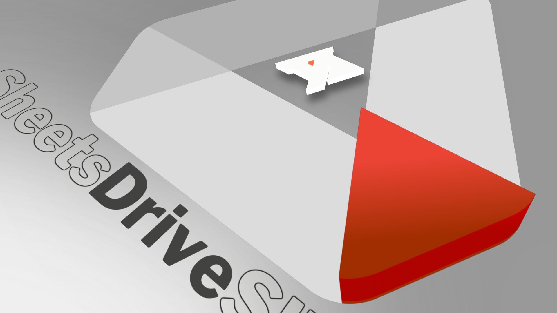 O logotipo do Google Drive com texto mostrando o Planilhas e o Drive