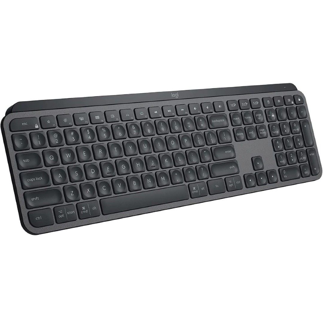 teclado Logitech MX Keys, visão angular