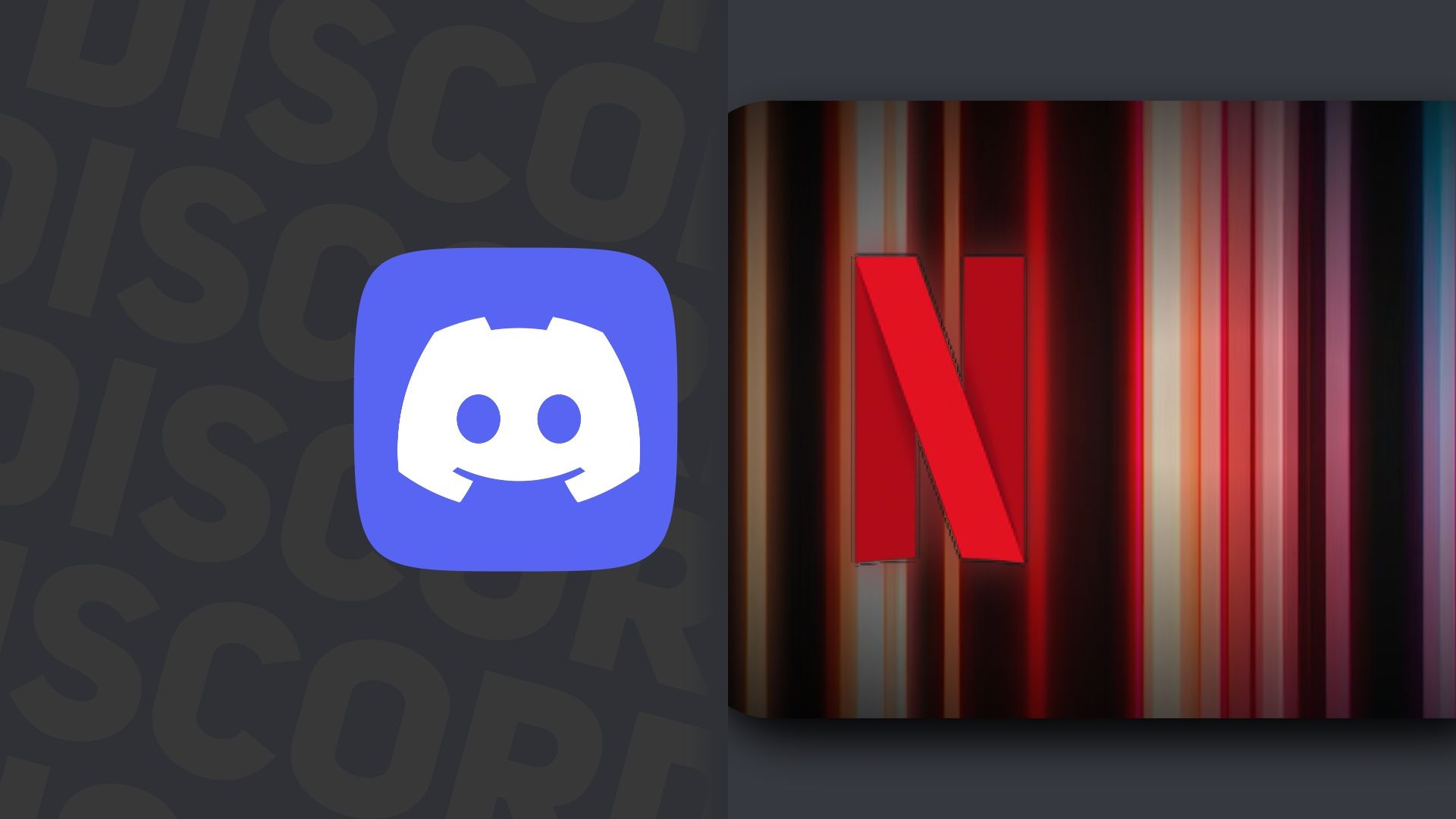 O logotipo do Discord colocado ao lado do logotipo da Netflix