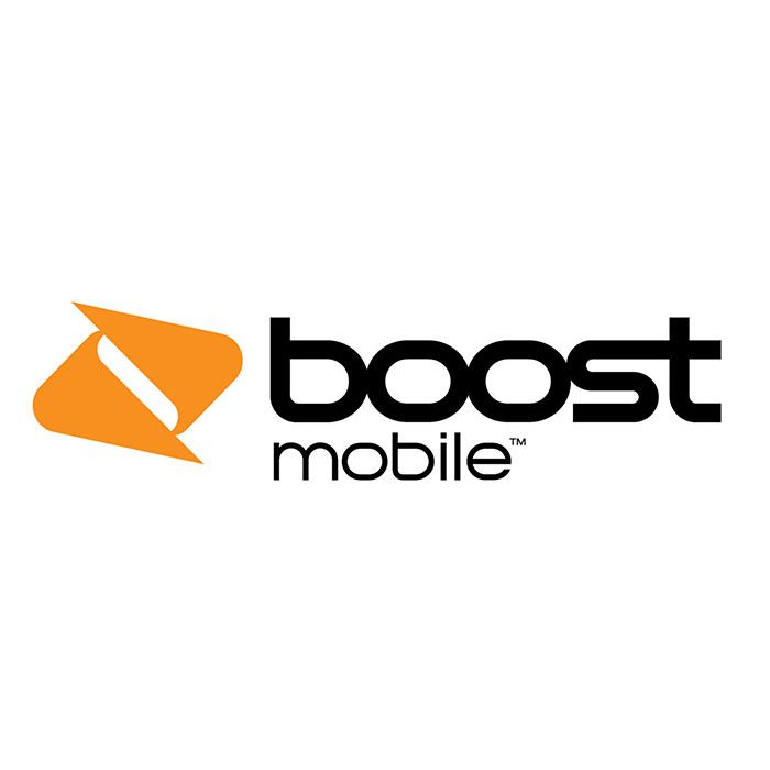 Logotipo Boost Mobile em um fundo branco
