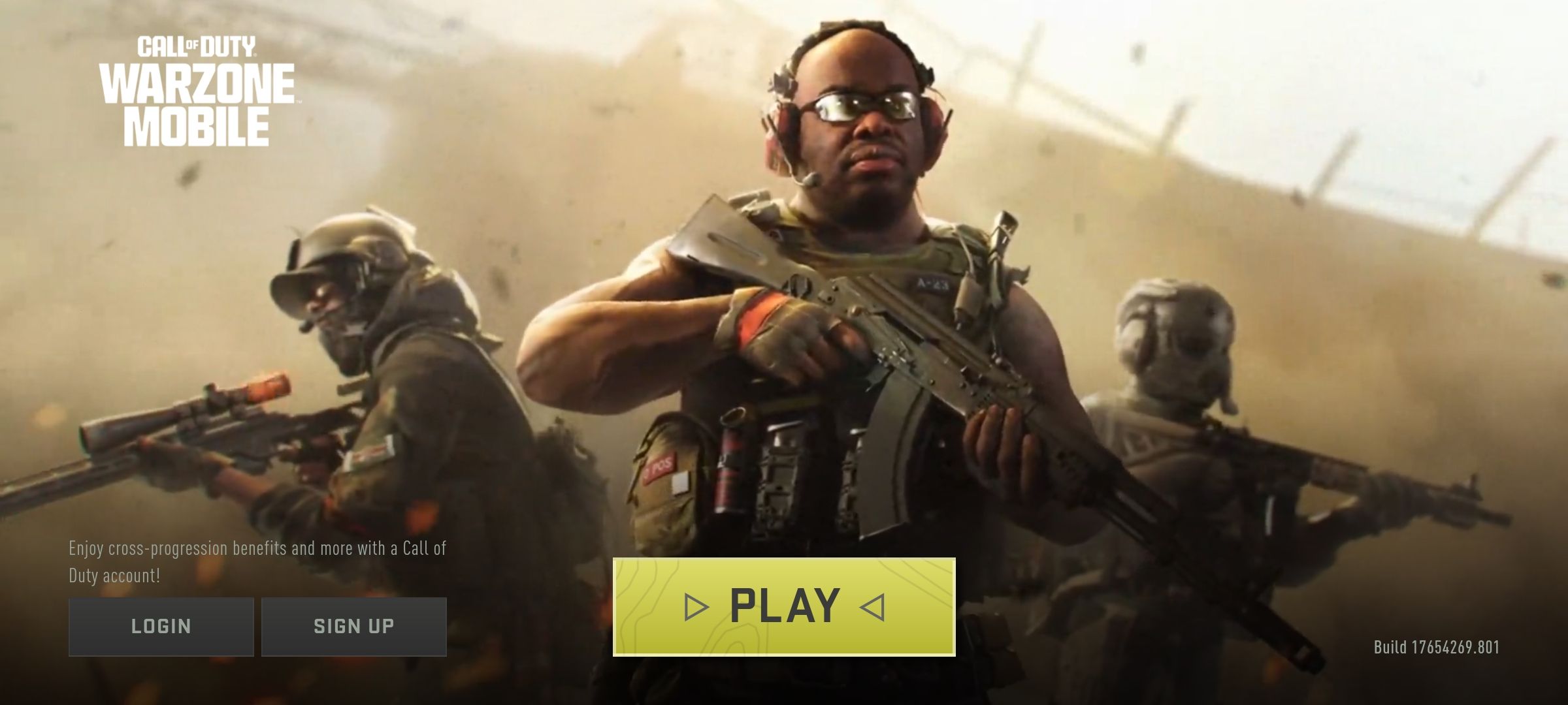 Captura de tela da tela de jogo do Call of Duty Warzone Mobile