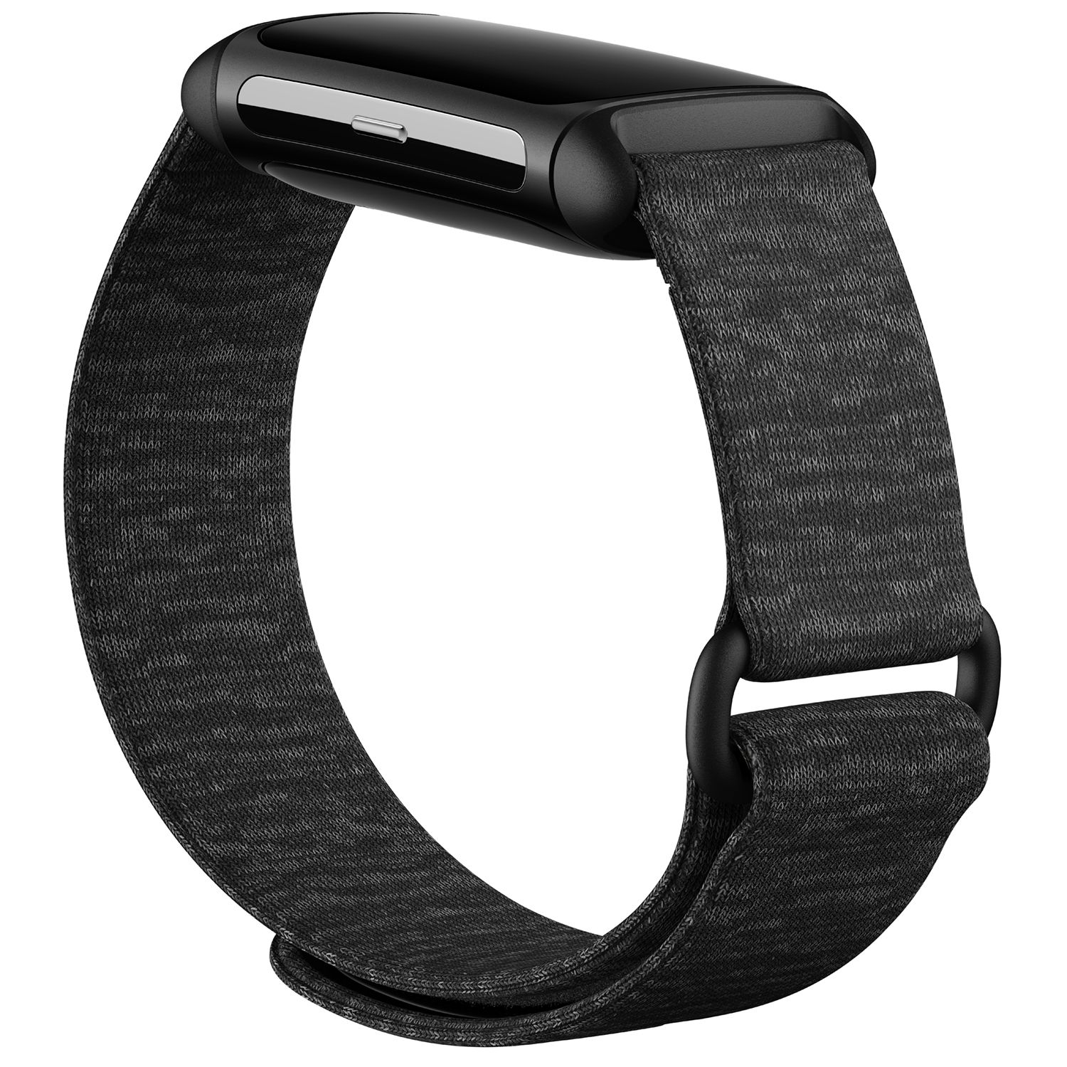 Fitbit Charge 6 Hook Loop Band Carvão, vista angular