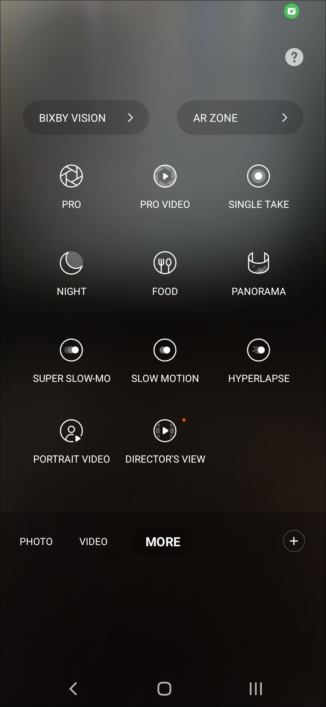 Bixby Vision no modo Câmera Samsung