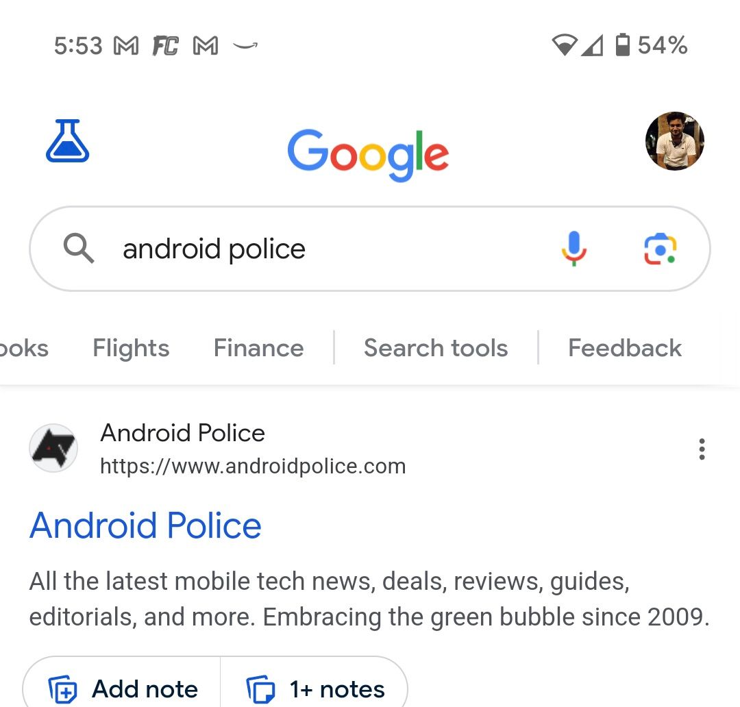 Pesquisa avançada do Google Android
