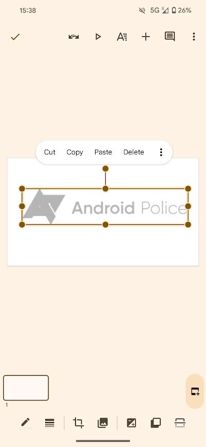 aplicativo móvel editor de imagens do Google Slides