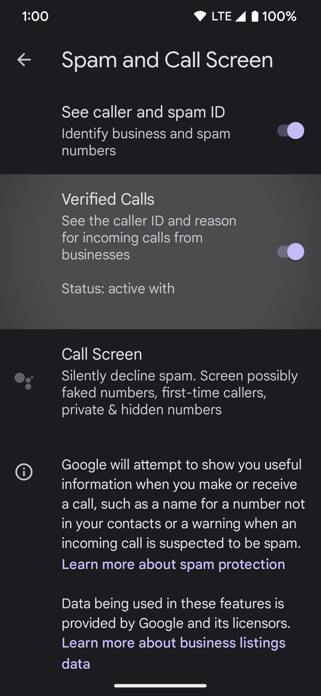 alternância de chamadas verificadas do Pixel Phone