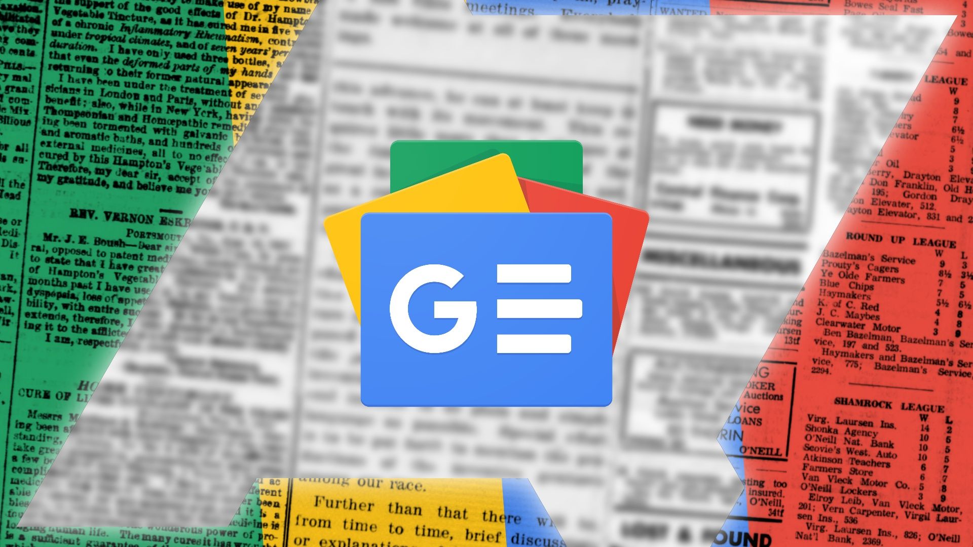 O logotipo do Google Notícias no topo das páginas dos jornais