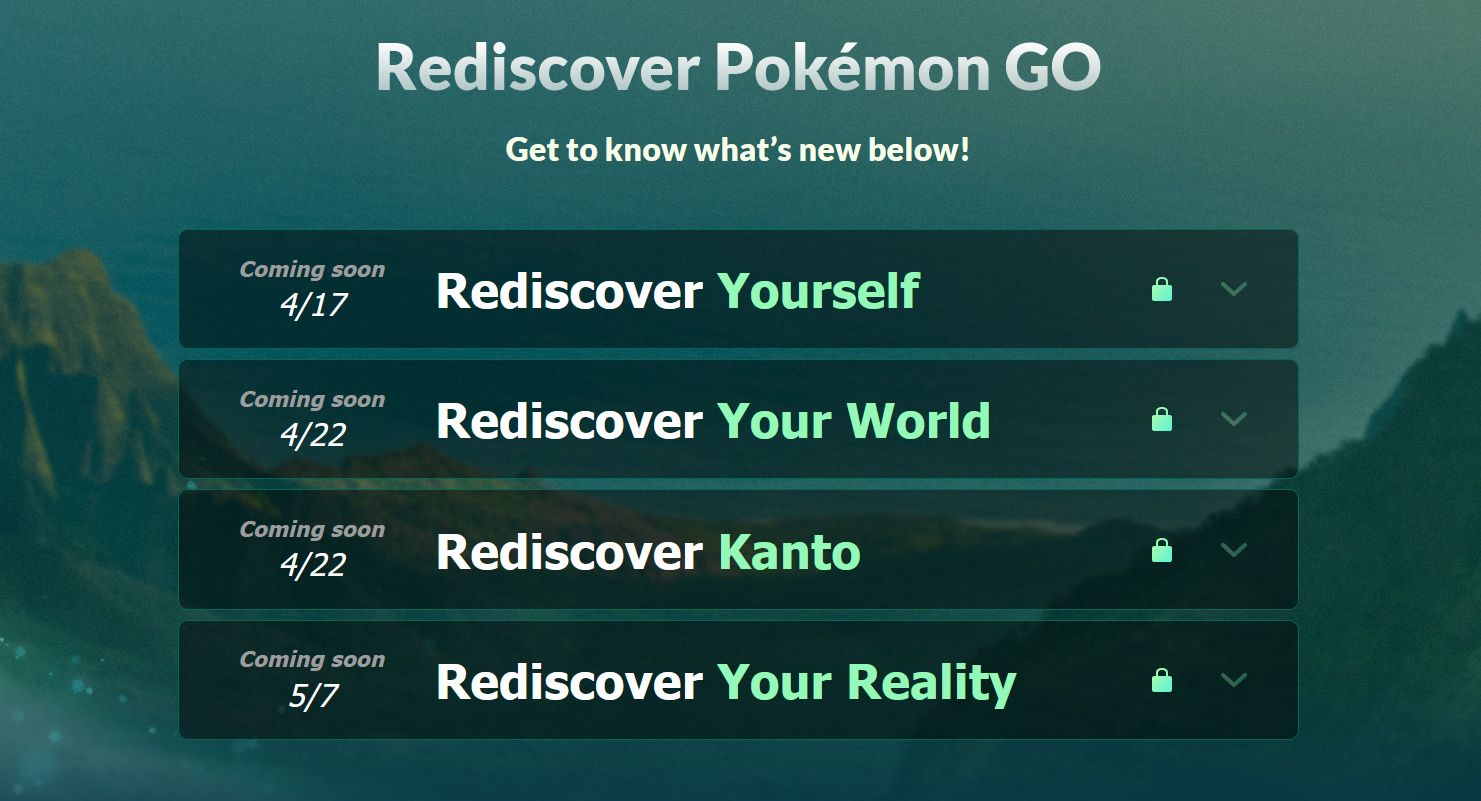 Redescubra as datas dos eventos Pokémon GO