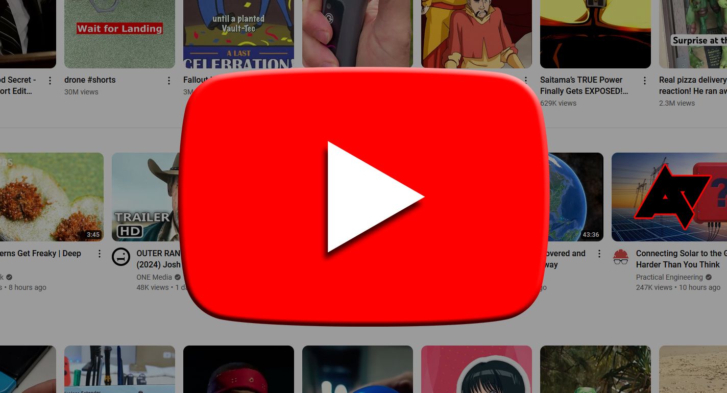 Logotipo do YouTube no feed do YouTube