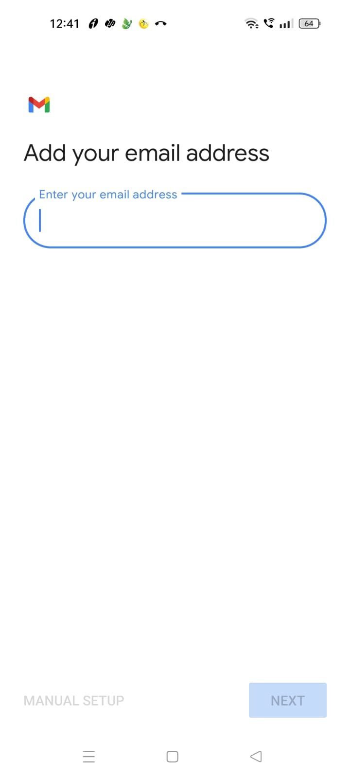 Captura de tela mostrando a opção de adicionar um endereço de e-mail no Gmail