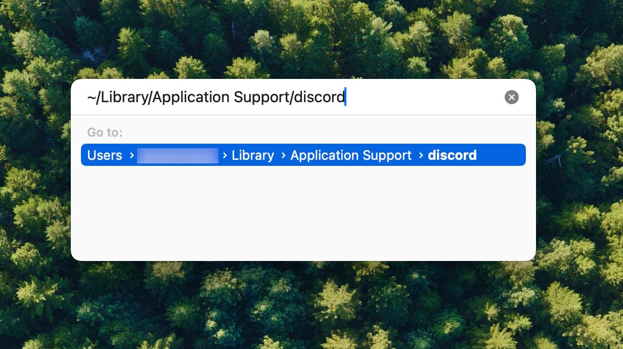 localização da biblioteca do aplicativo discord digitada vá para a pasta em um mac