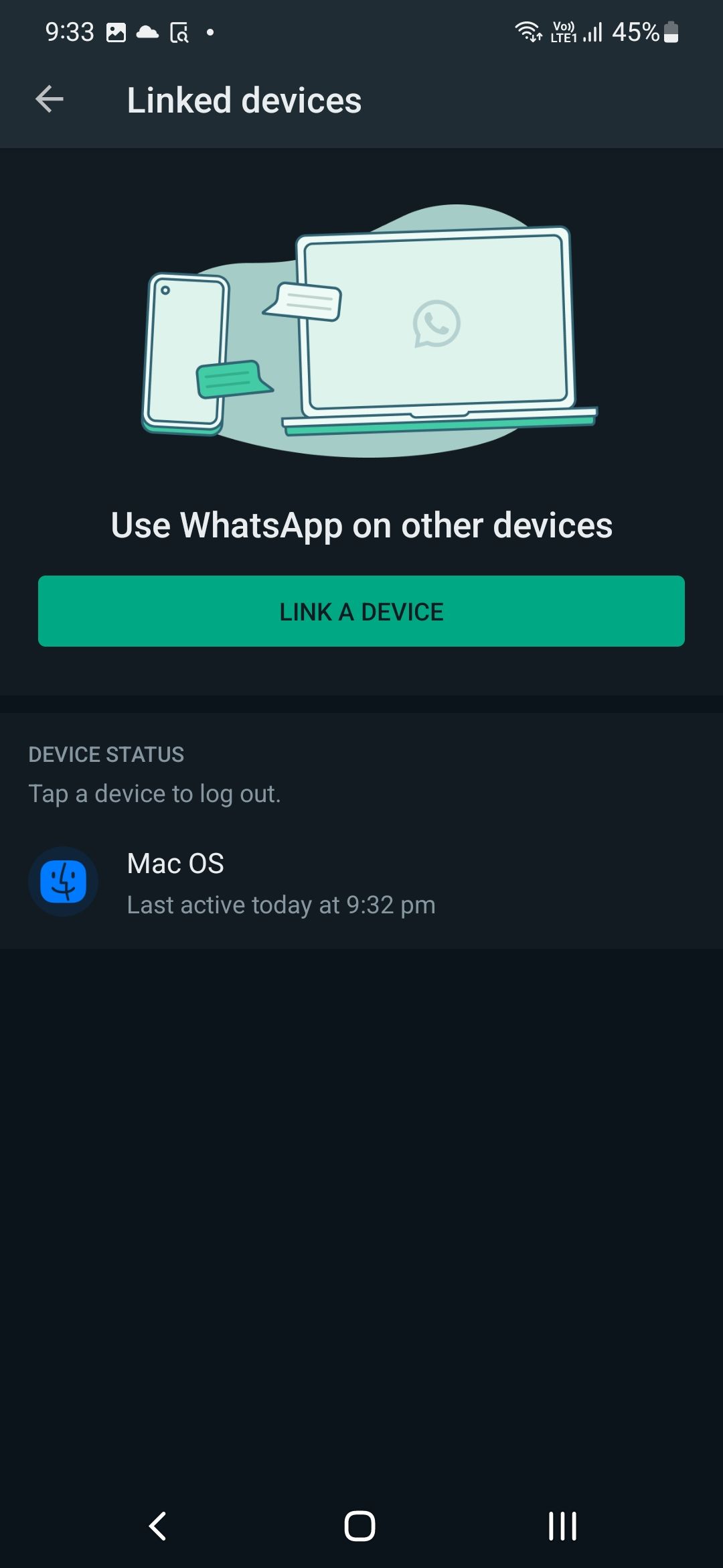 Dispositivos vinculados no WhatsApp Android