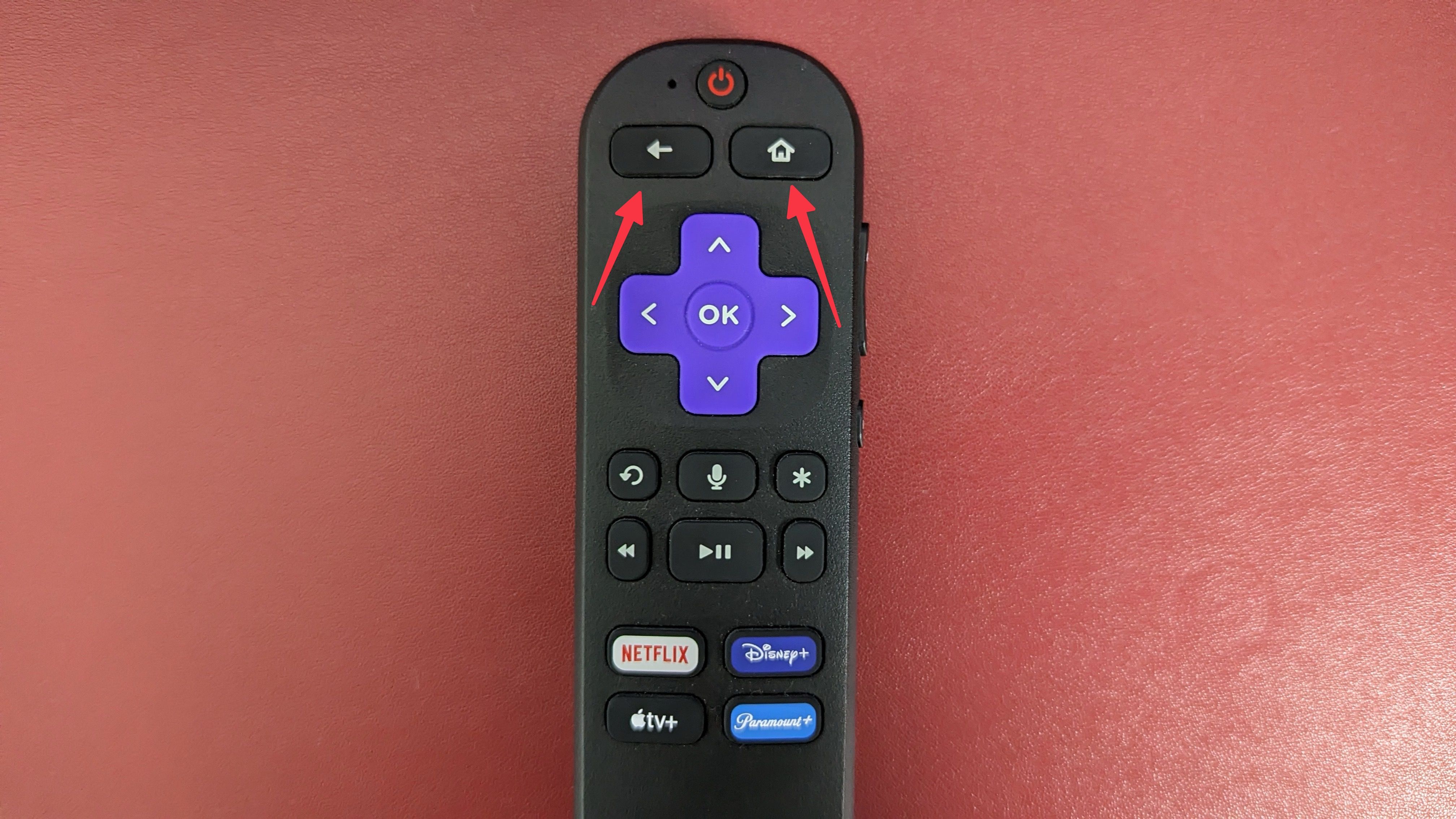 Coloque o controle remoto Roku no modo de emparelhamento