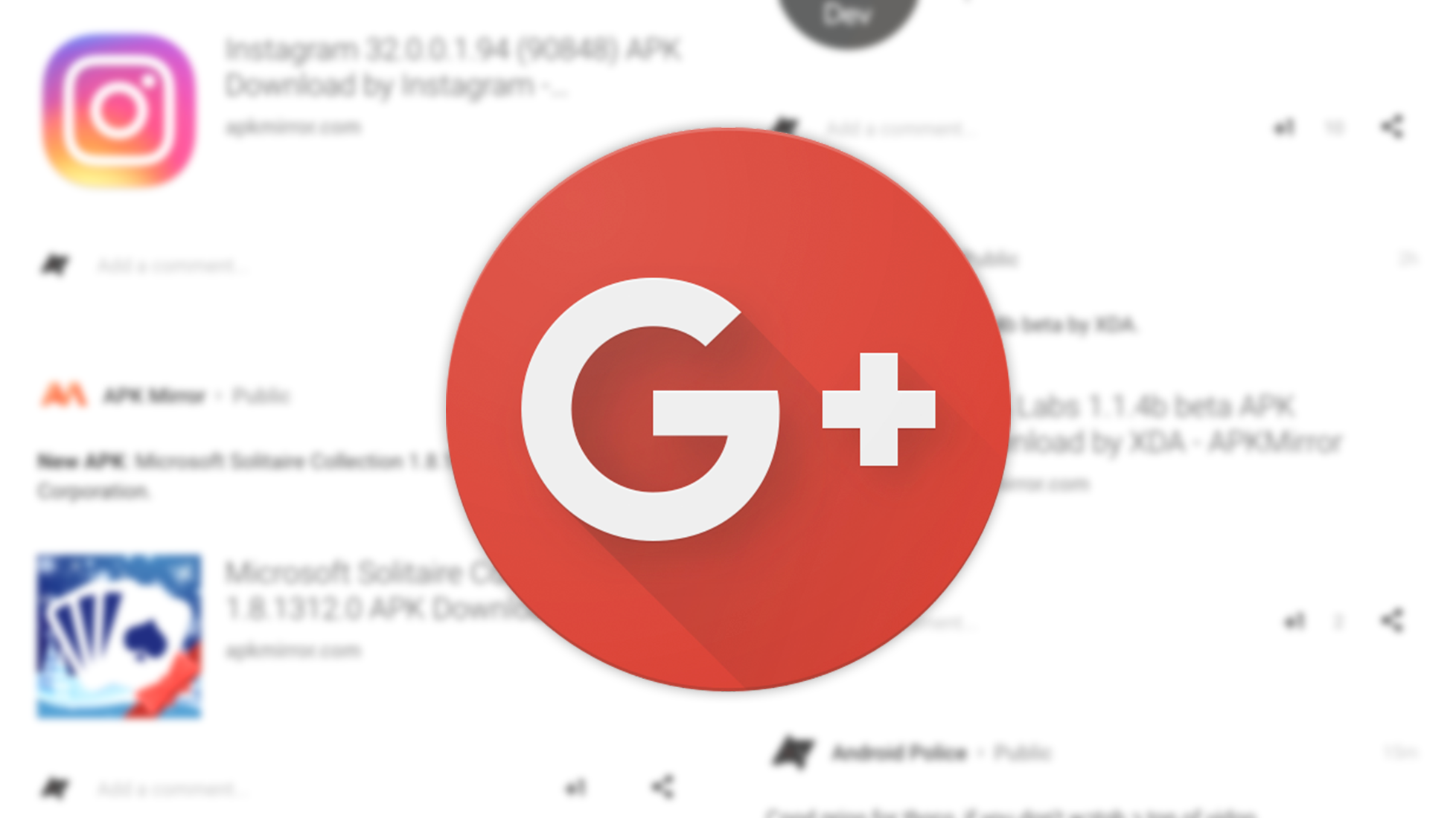 O logotipo do Google+ sobreposto nas postagens do Google+