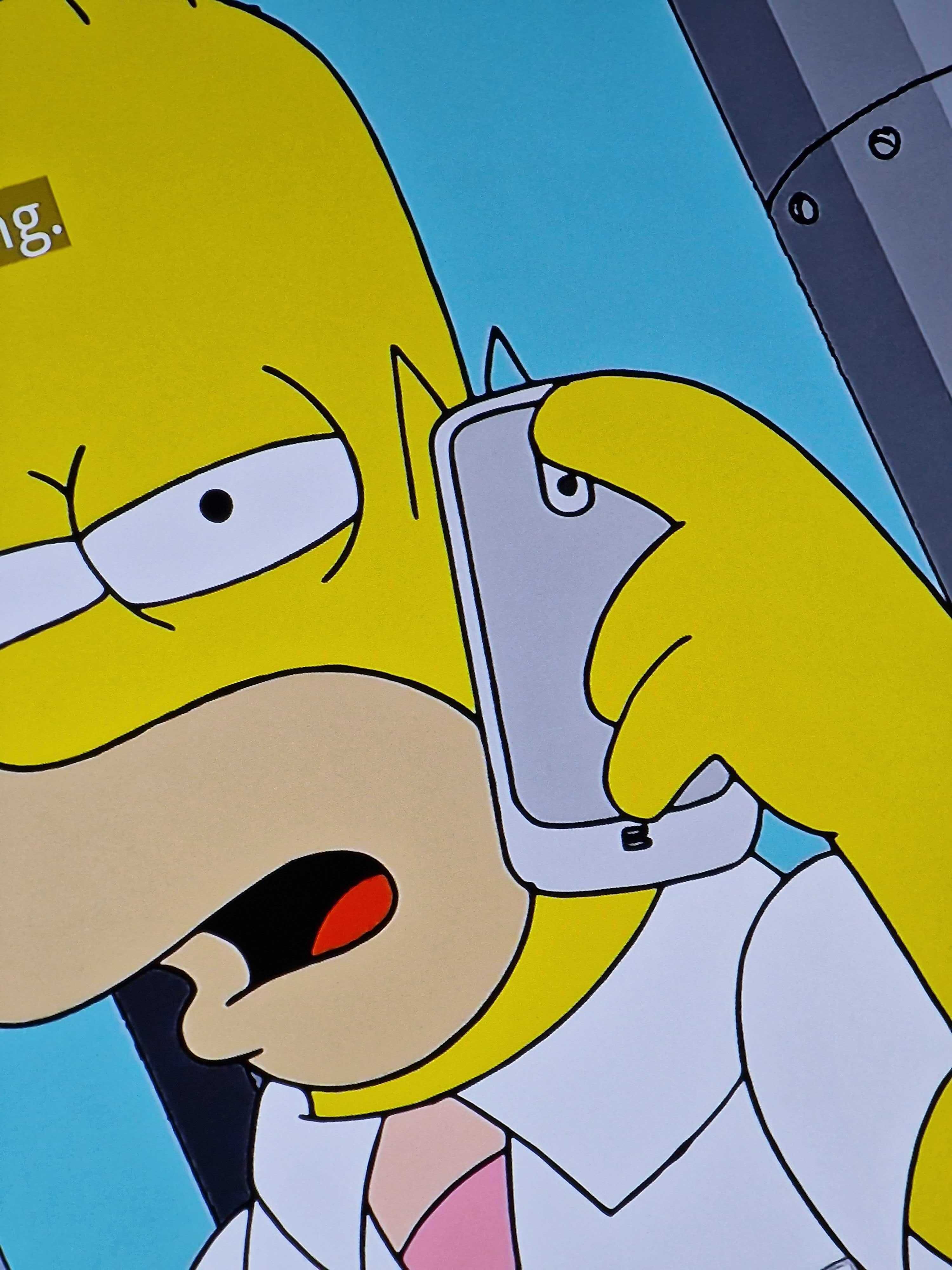 Homer Simpson usando um Galaxy Nexus 
