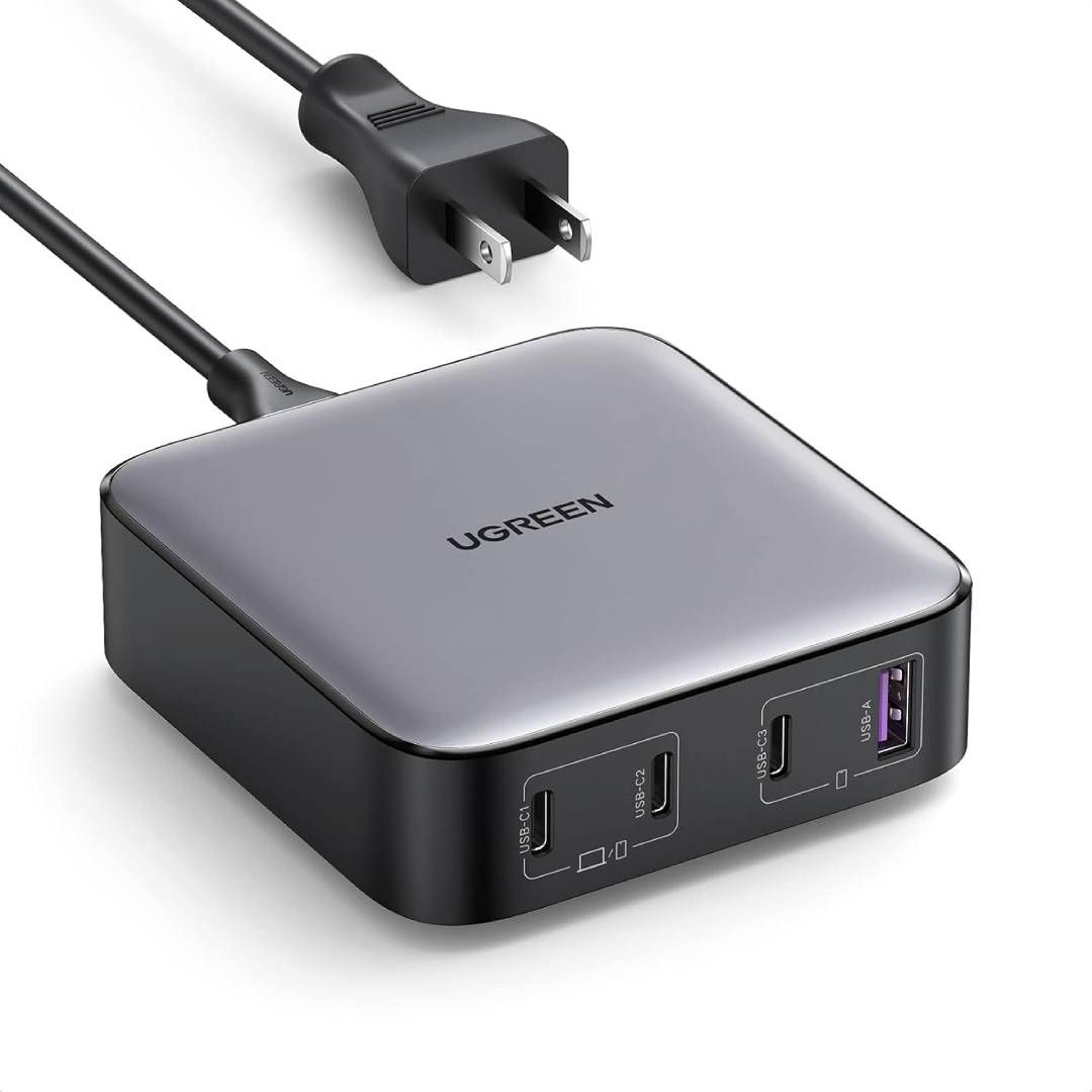 Uma renderização do carregador UGreen USB-C de 100 W