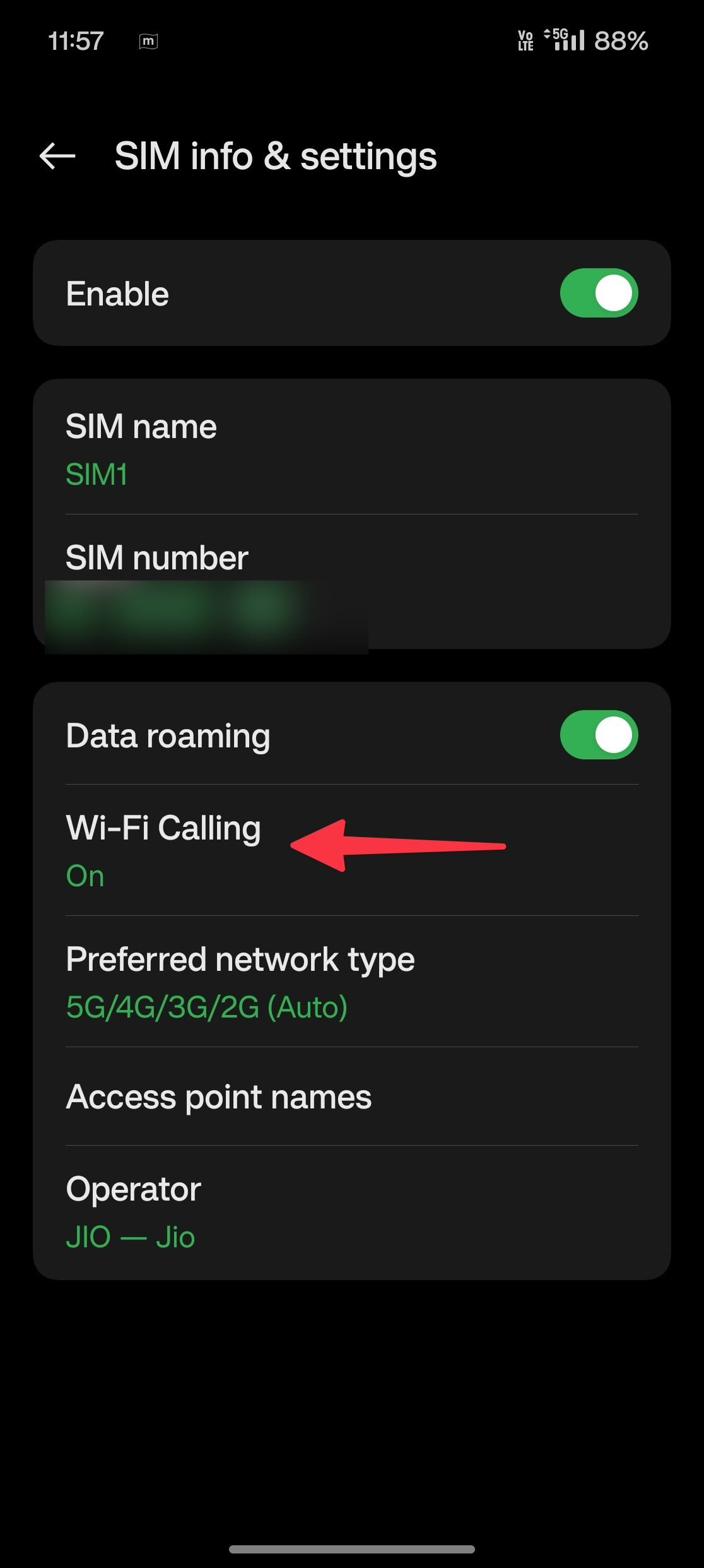 Chamadas Wi-Fi no OnePlus