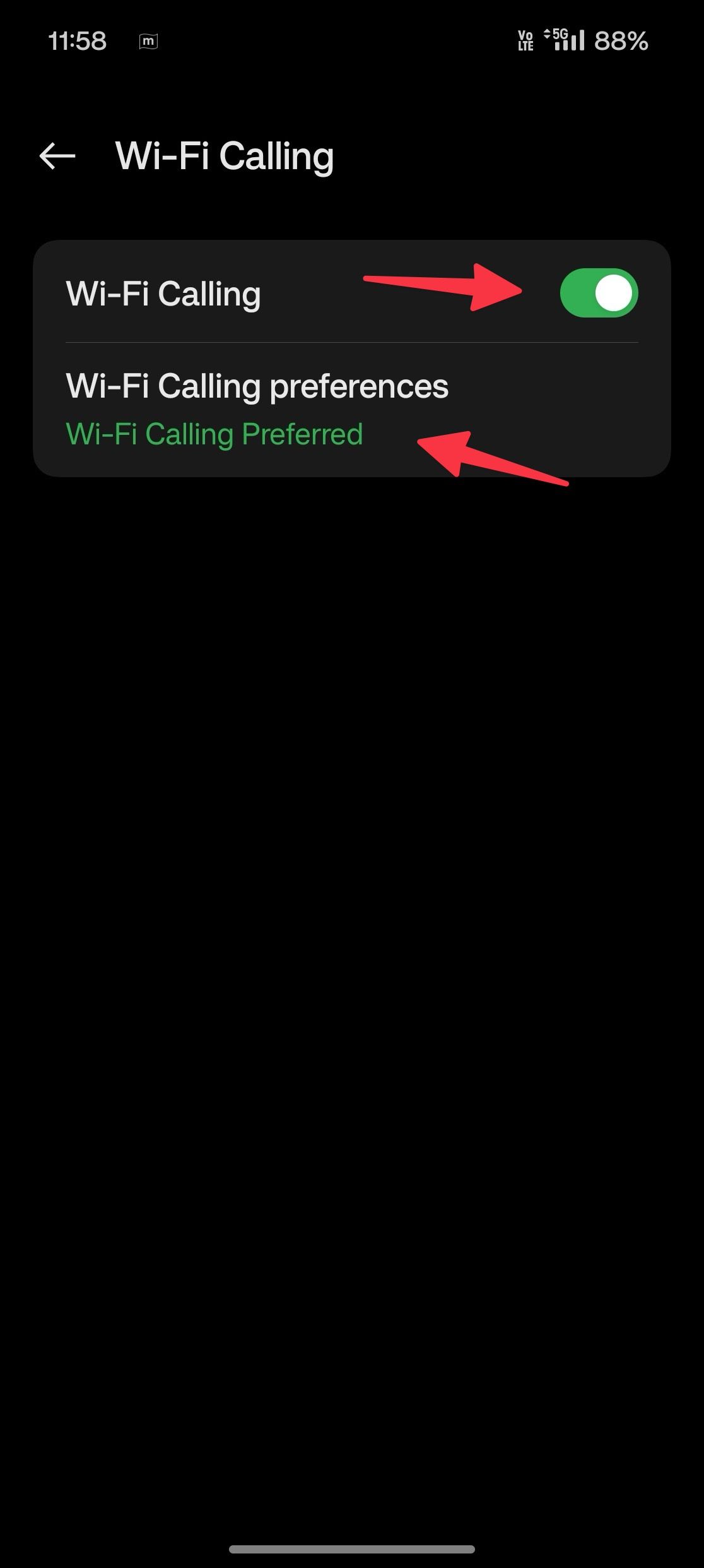 Habilite chamadas Wi-Fi no OnePlus