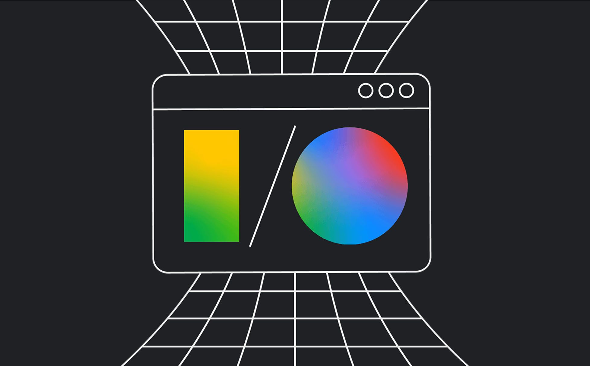 O logotipo do Google I/O 2024 em um fundo escuro