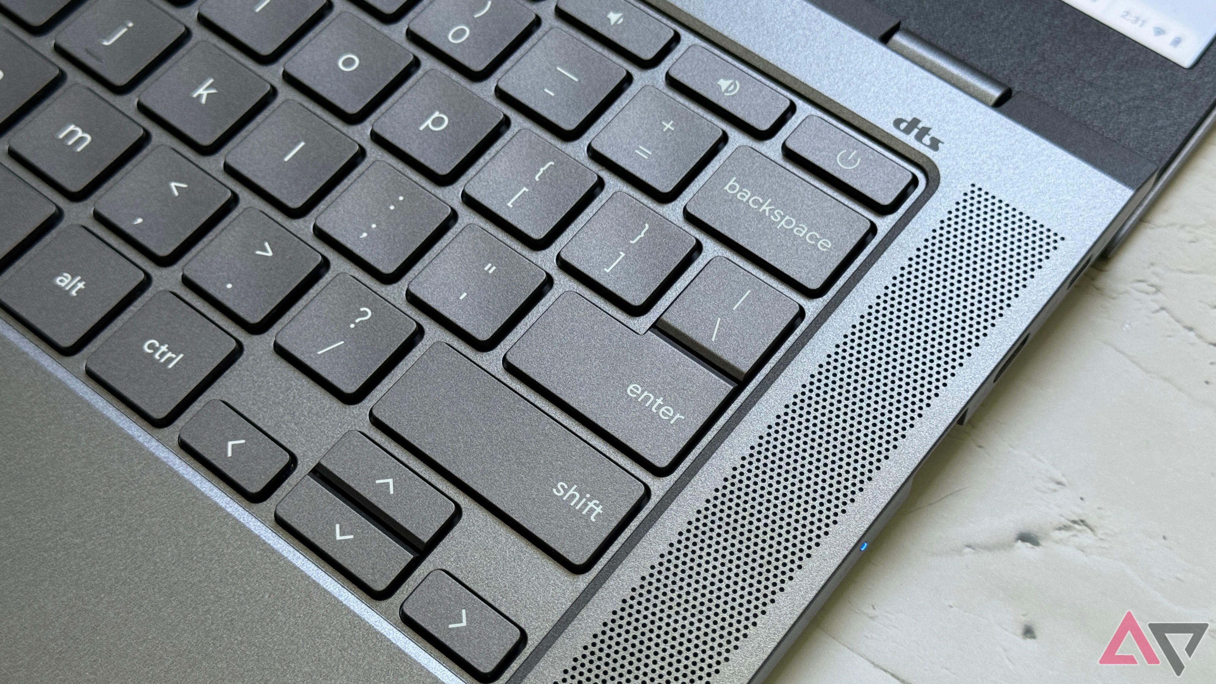 Teclado e qualidade de construção do Acer Chromebook Plus 514