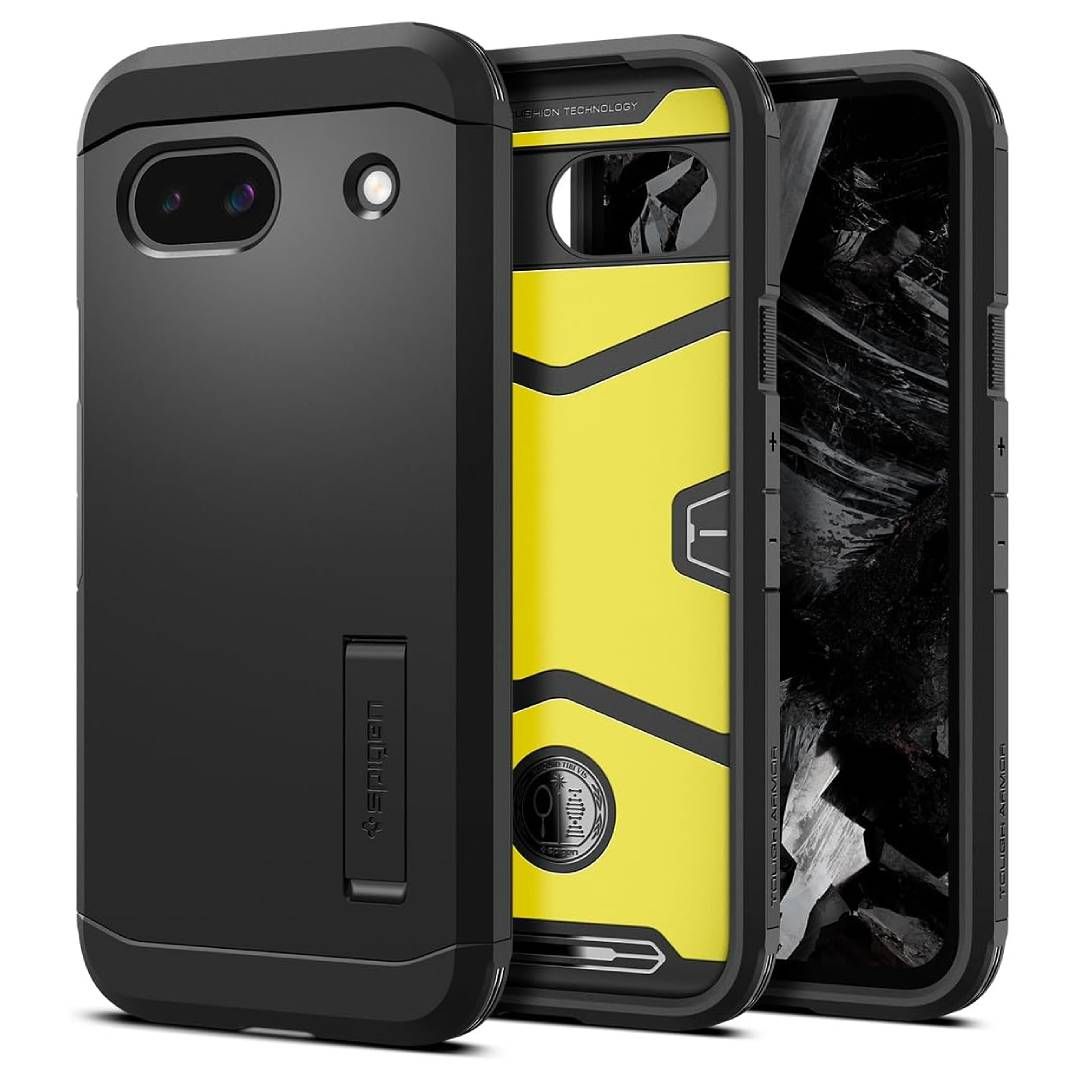 Uma renderização do case Spigen Tough Armor Pixel 8a