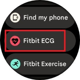 Captura de tela destacando o Fitbit ECG no Google Pixel Watch 2