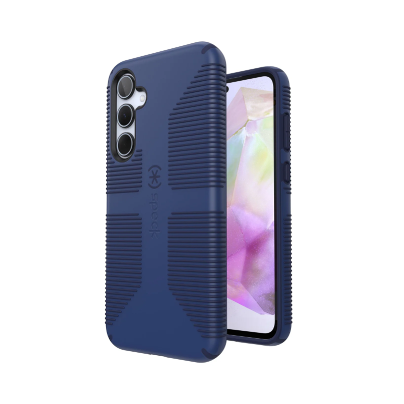 Speck ImpactHero Grip para Galaxy A35, vistas frontal e traseira