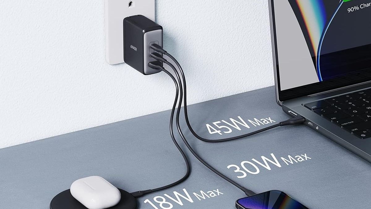 Bloco carregador Anker 100W USB C (GaN II)