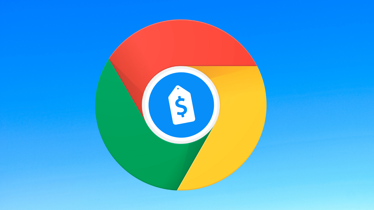 Logotipo do Chrome com o símbolo $ no centro
