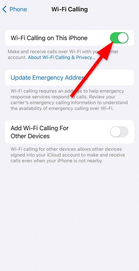Alternar chamada Wi-Fi do Apple iPhone
