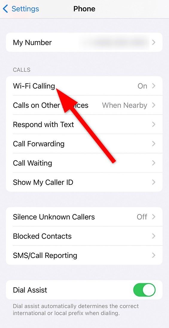 Configuração de chamada Wi-Fi do Apple iPhone