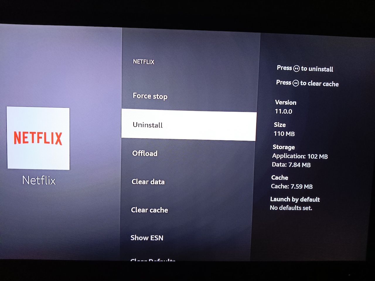 Desinstalando o Netflix no Amazon Fire TV Stick