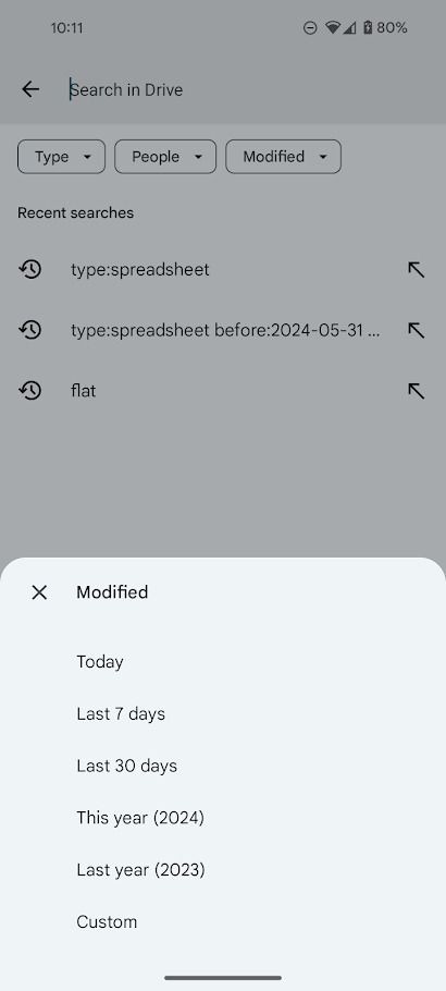 filtros modificados do google drive android